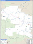 Judith Basin County Wall Map Basic Style